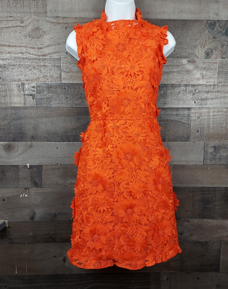 J.Crew A-line  Dress With Floral Appliqués